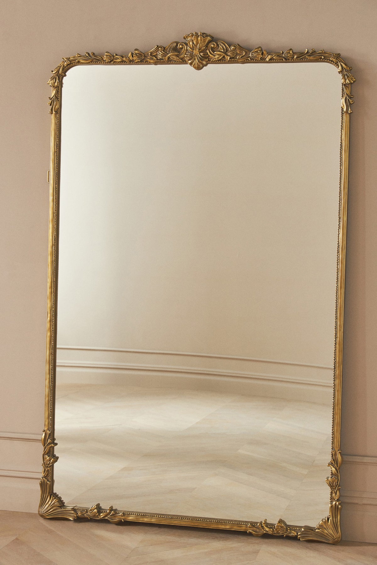 Katla Ornate Gold Floor Mirror, 6 ft, product view 4