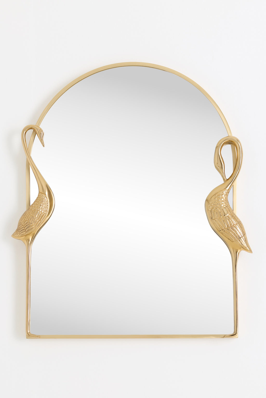 Vigdis Arch Wall Mirror with Twin Brass Cranes, product view 2