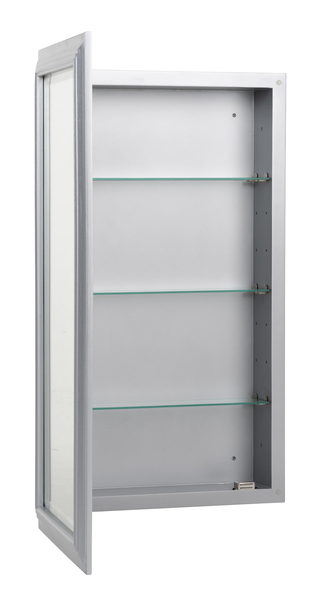 Tyra Molded Frame Medicine Cabinet, Surface or Recessed in Silver, product view 3