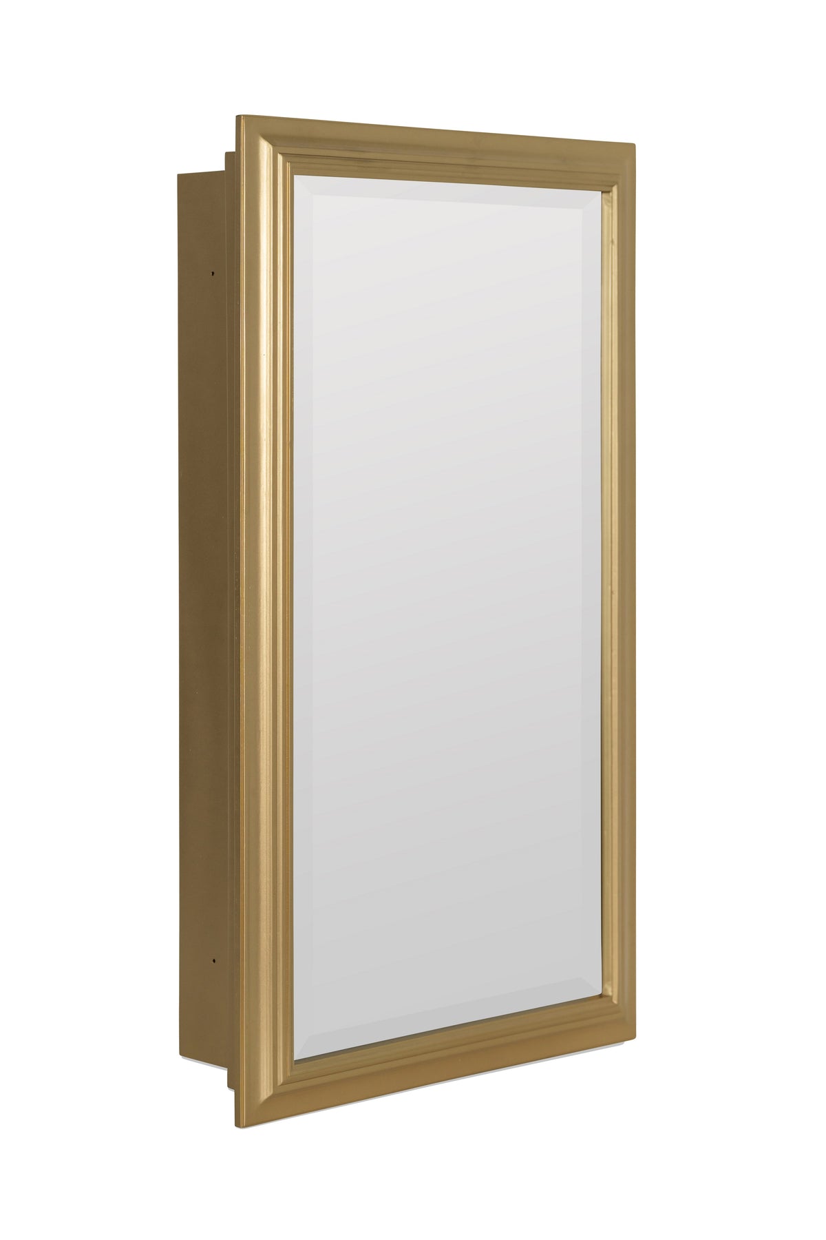 Tyra Molded Frame Medicine Cabinet, Surface or Recessed in Antiqued Brass, product view 5