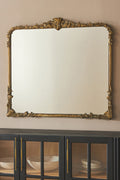 Katla Ornate Gold Rectangular Mantel Mirror, product view 1