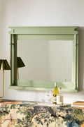 Gunnar Twisted Column Ash Wood Mantel Mirror in Sage, product view 3