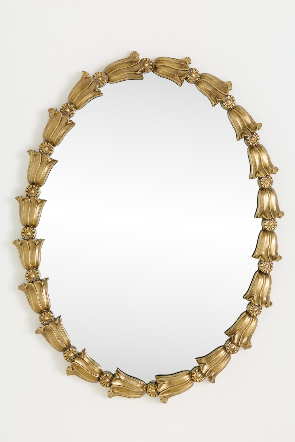 Ingrid Bellflower Gold Oval Wall Mirror, product view 1