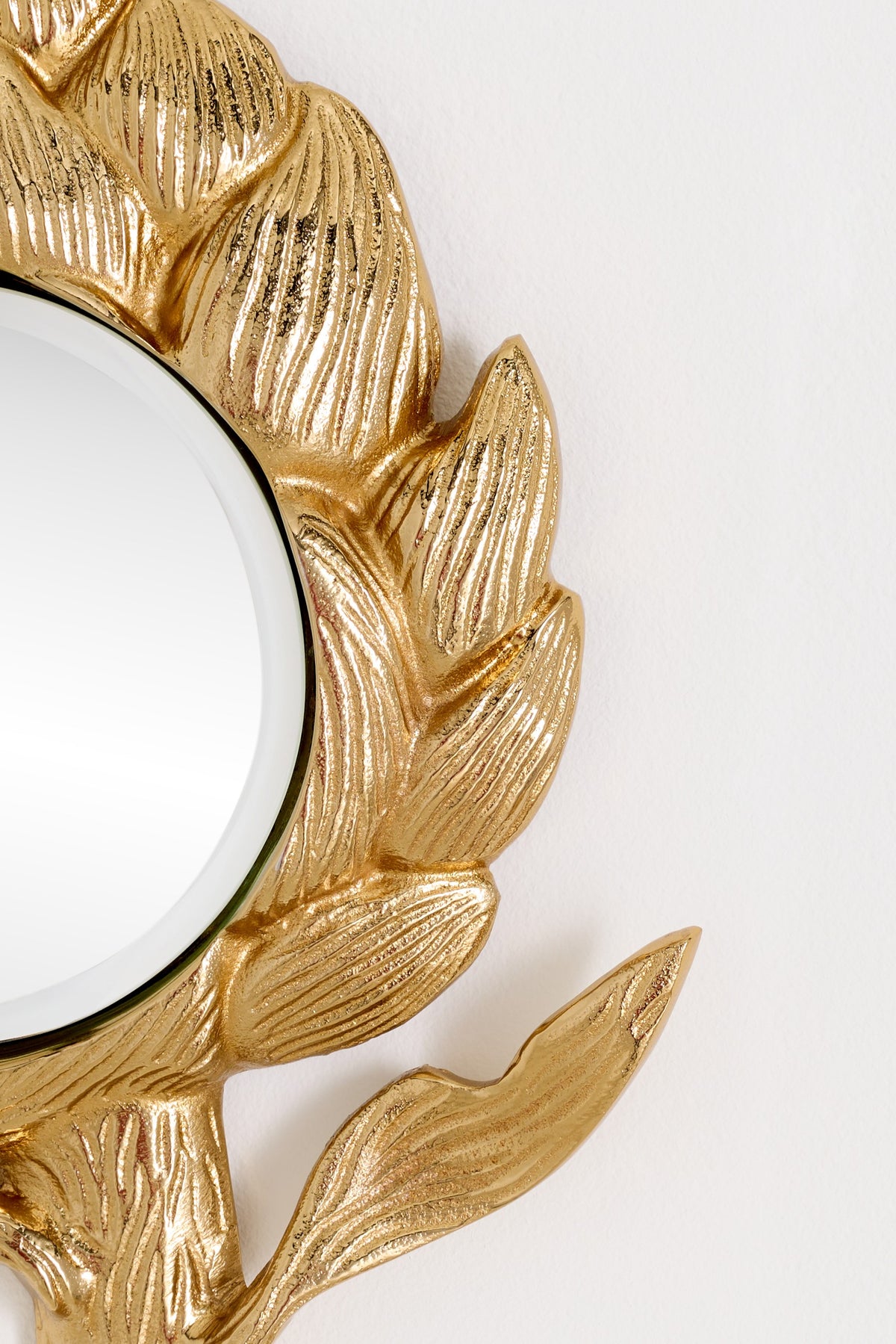 Akur Artichoke Petite Wall Mirror, Brass Finish, product view 3