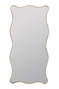 Lofn Tall Wavy Gold Metal Wall Mirror, 40 in, product view 1