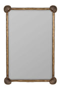 Strond Nautical Rectangular Wall Mirror, Antique Brass Finish in Gold, product view 1