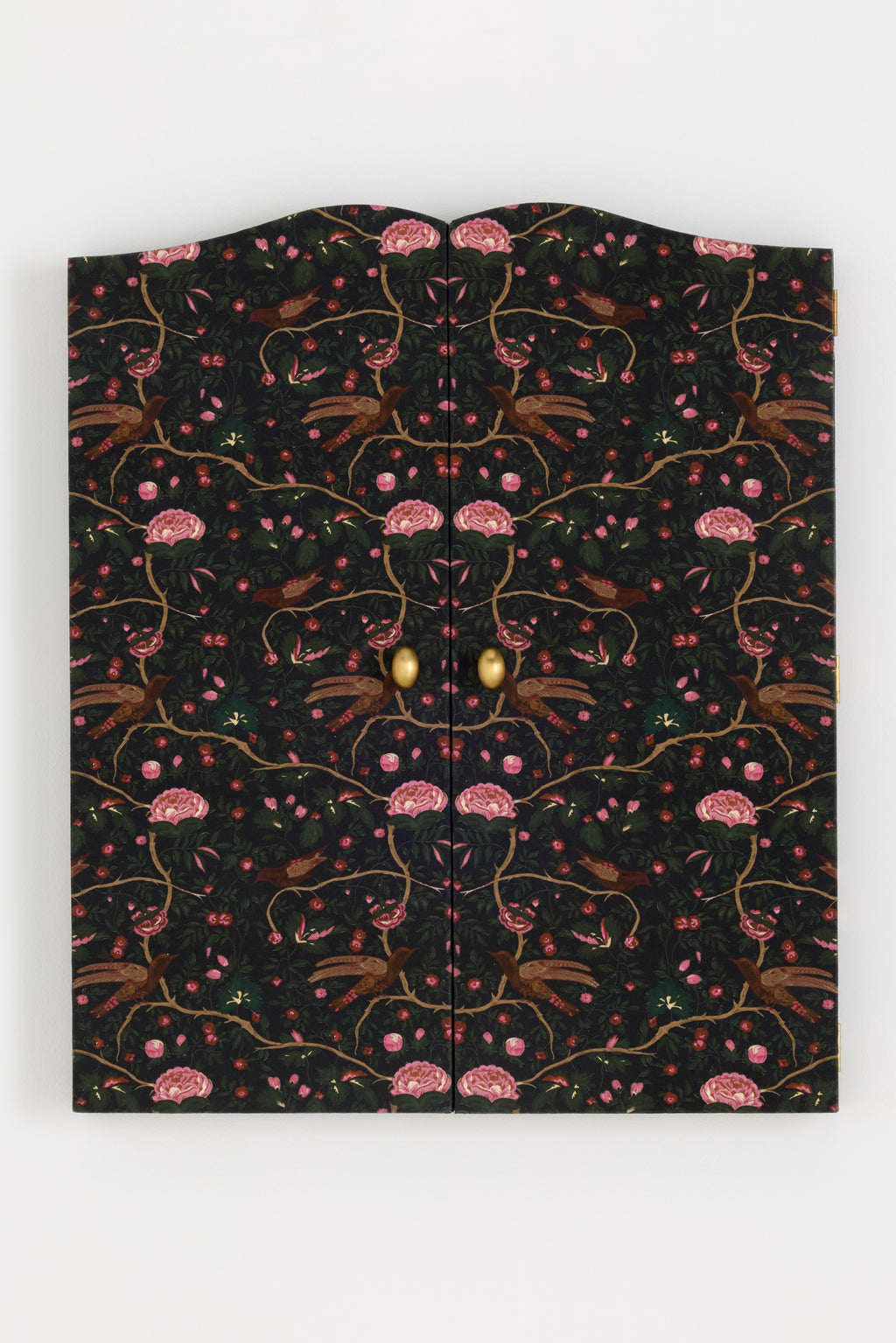 Idunn Printed Fabric Triptych Wall Mirror in Wren, product view 7