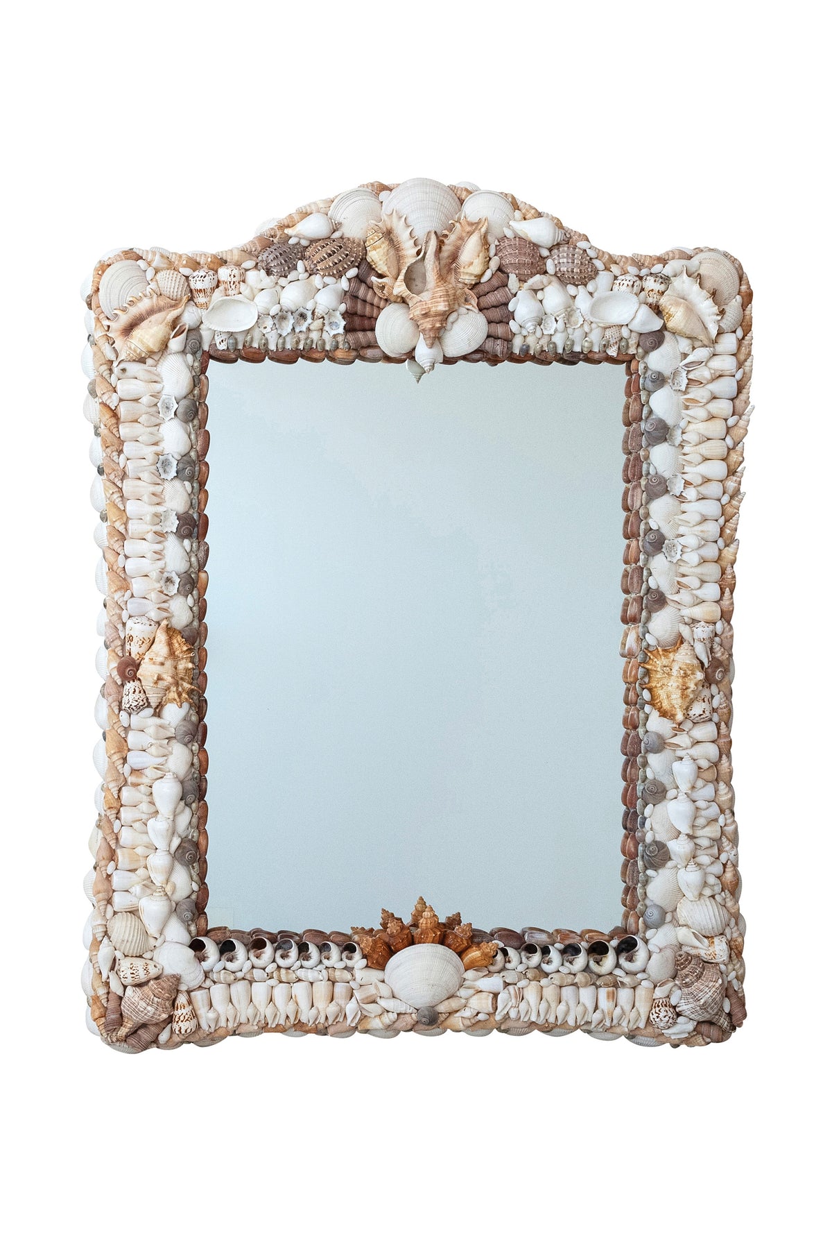 Fjara Natural Seashell Rectangular Wall Mirror in 014 Neutral, product view 1