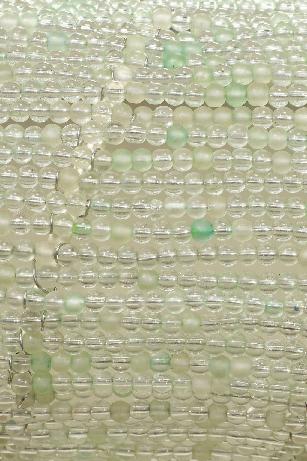 Freyja Hand-Strung Glass Bead Wall Mirror in 030 Green, product view 9