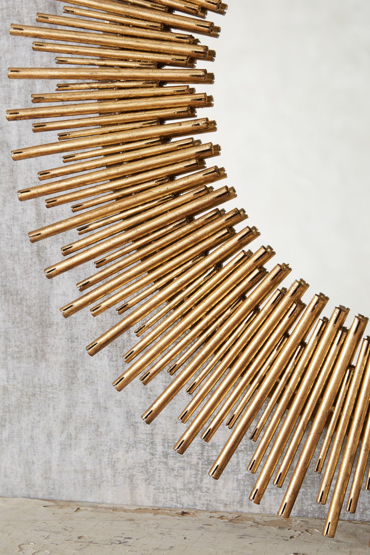 Bjarmi Antique Brass Sunburst Wall Mirror in 027 Antique Brass, product view 2