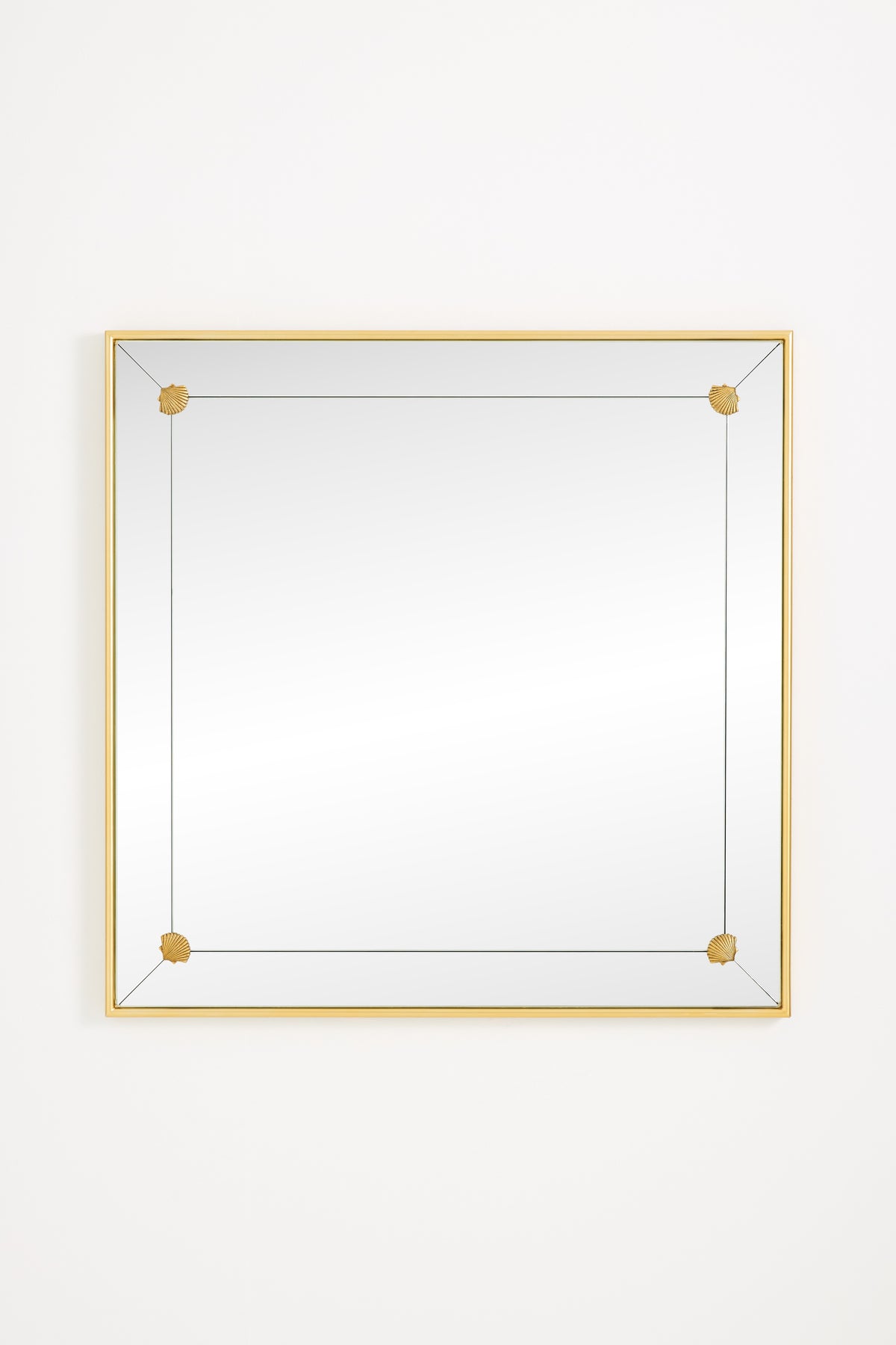 Vik Shell-Corner Rectangular Mirror, Wall or Floor Sizes in Bronze, product view 3
