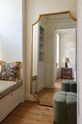 Sif Gilded Notched-Corner Mirror, Wall or Full-Length in 070 Gold, product view 1