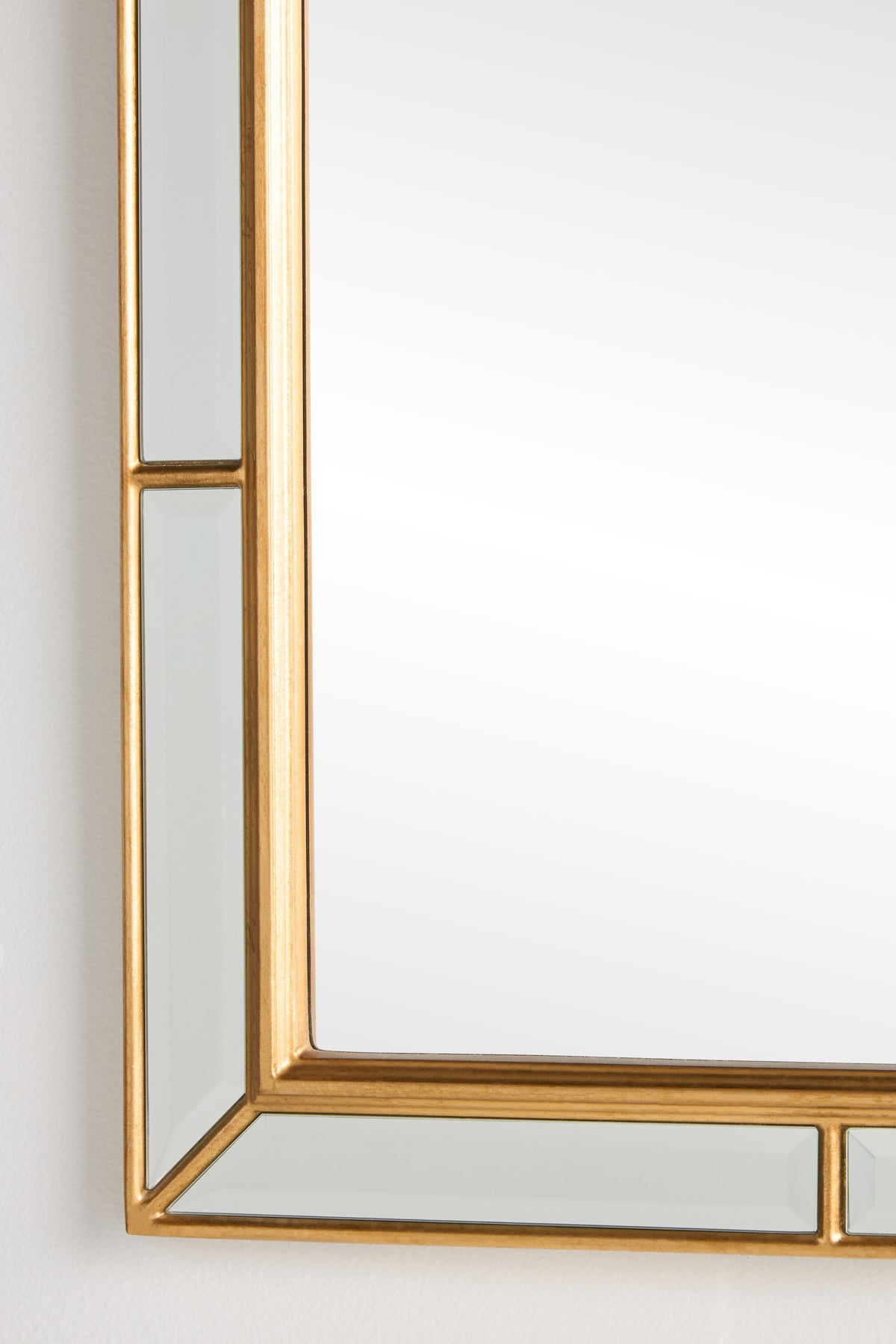 Geisli Beveled Panel Gold Mirror, Wall or Floor Size in 070 Gold, product view 4