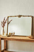 Lilja Floral Crest Gold Mantel Mirror, product view 1