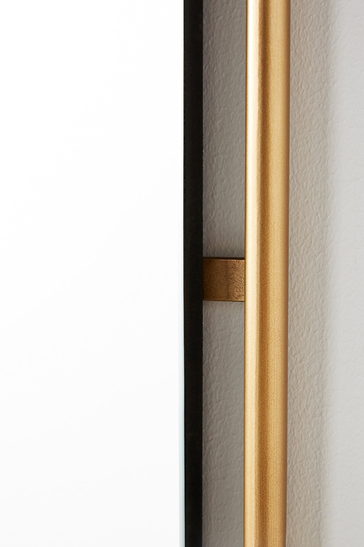 Thora Art Deco Metal Bathroom Wall Mirror in Gold, product view 9