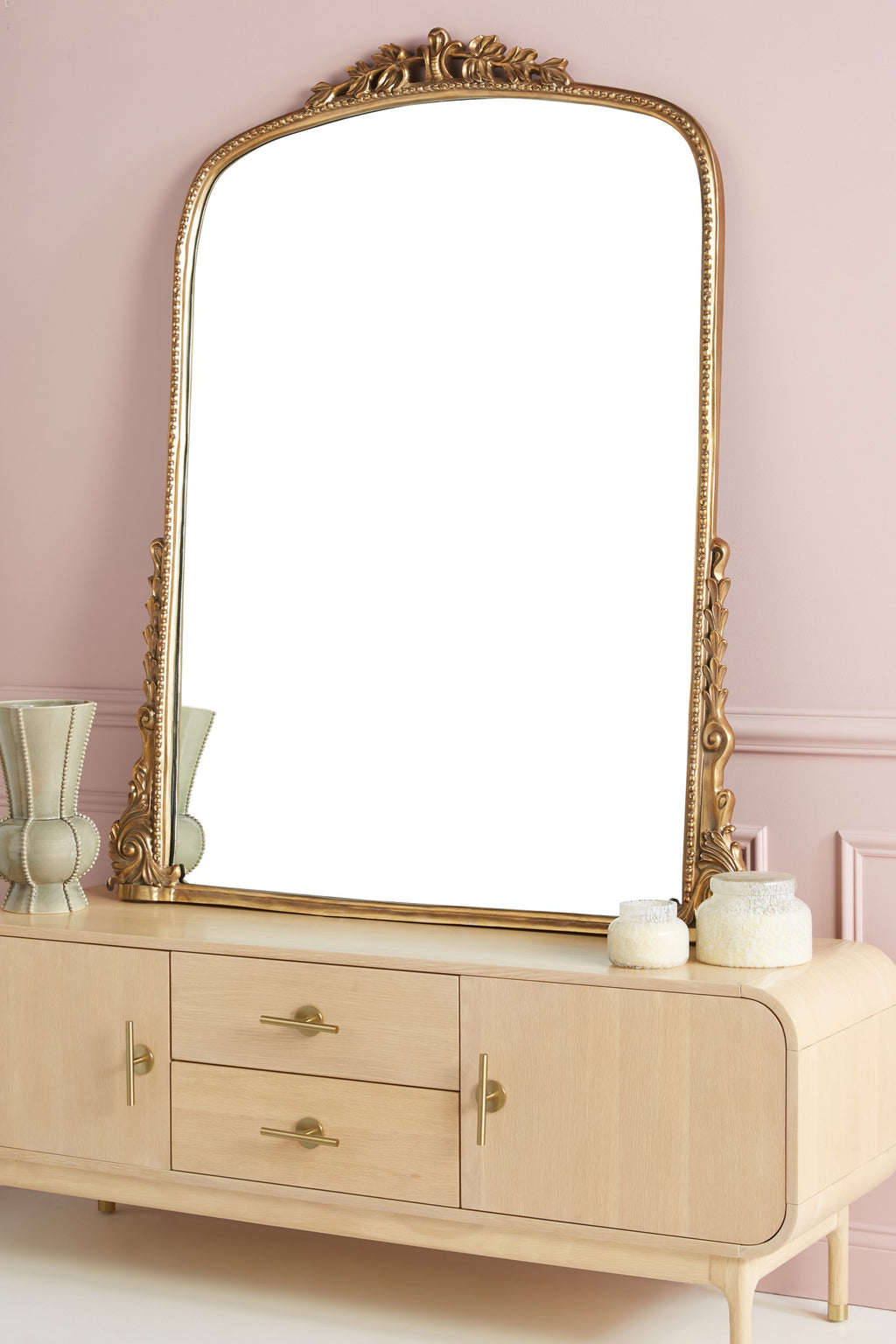 Hekla Baroque Arched Gold Leaner Mirror, 5 ft, product view 3