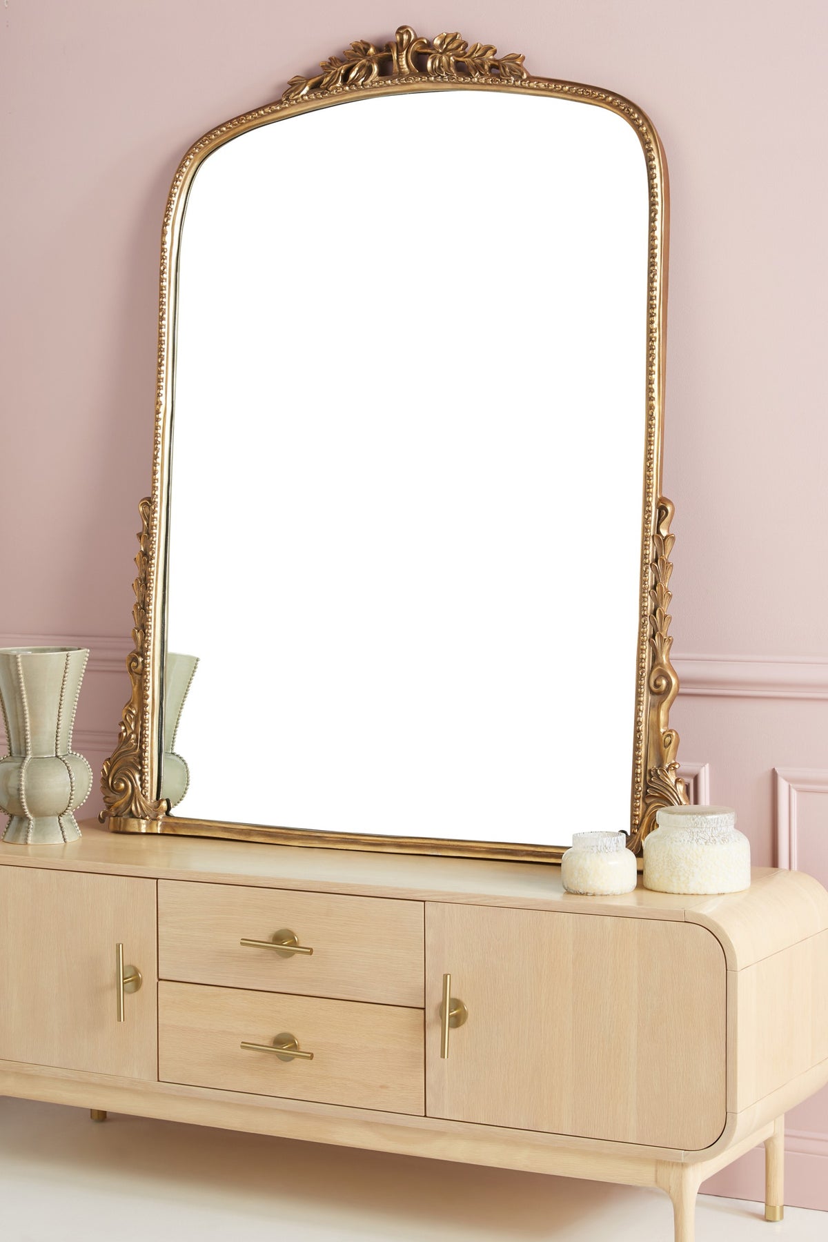 Hekla Baroque Arched Gold Leaner Mirror, 5 ft, product view 3