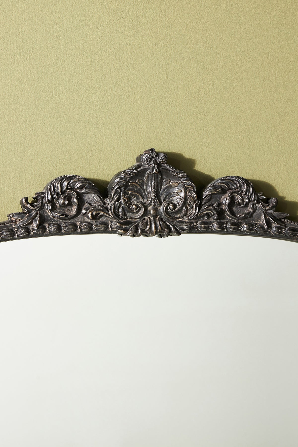 Hekla Baroque Arched Floor Mirror, 6 ft in Antique Black, product view 2