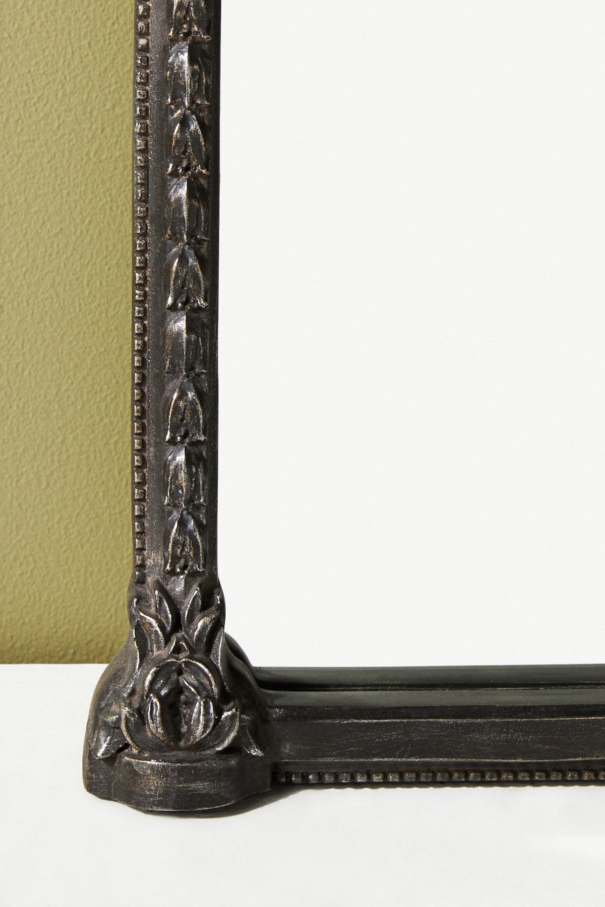 Hekla Baroque Arched Floor Mirror, 6 ft in Antique Black, product view 3