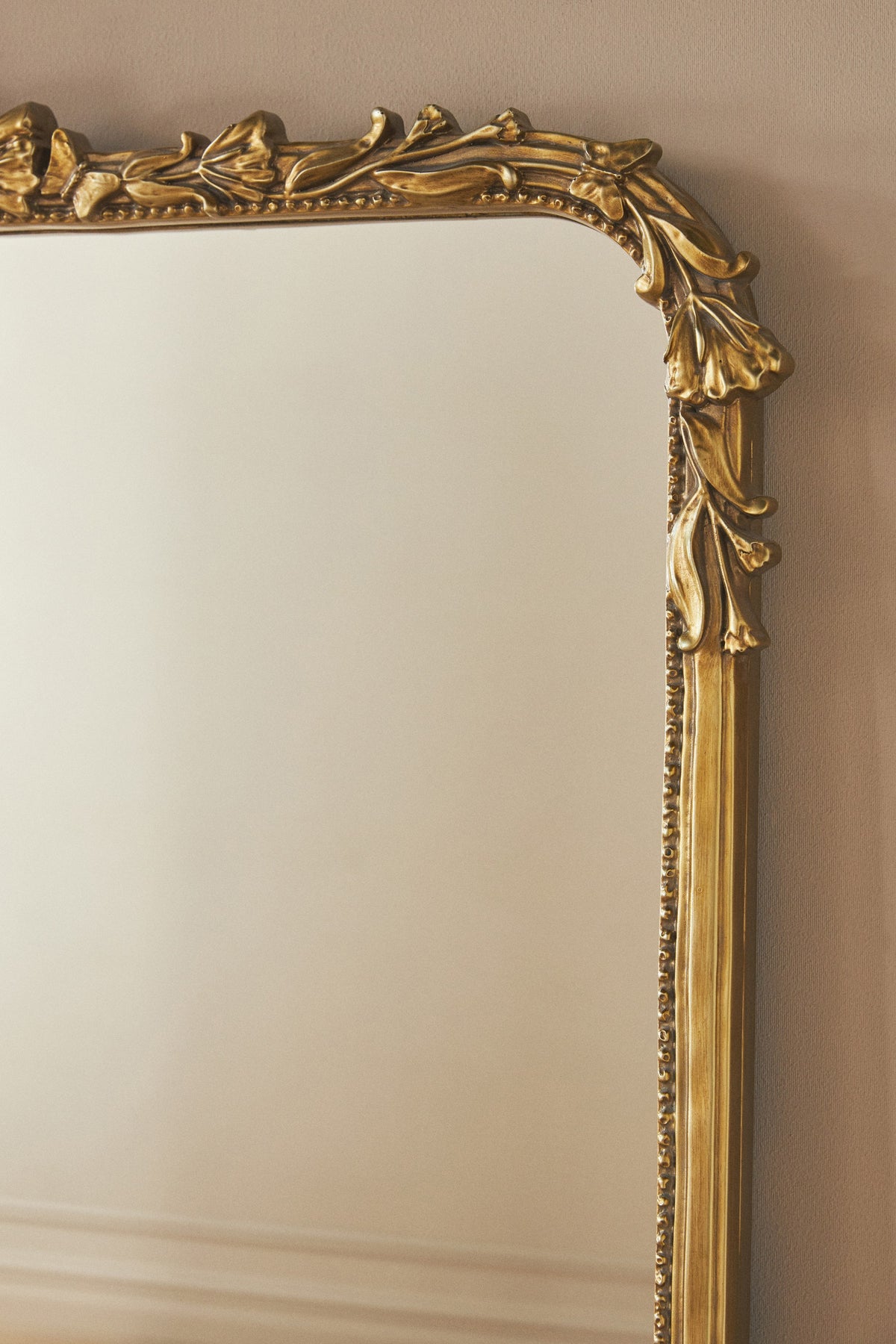Katla Ornate Gold Mirror, Mantel or Floor Size in 070 Gold, product view 3
