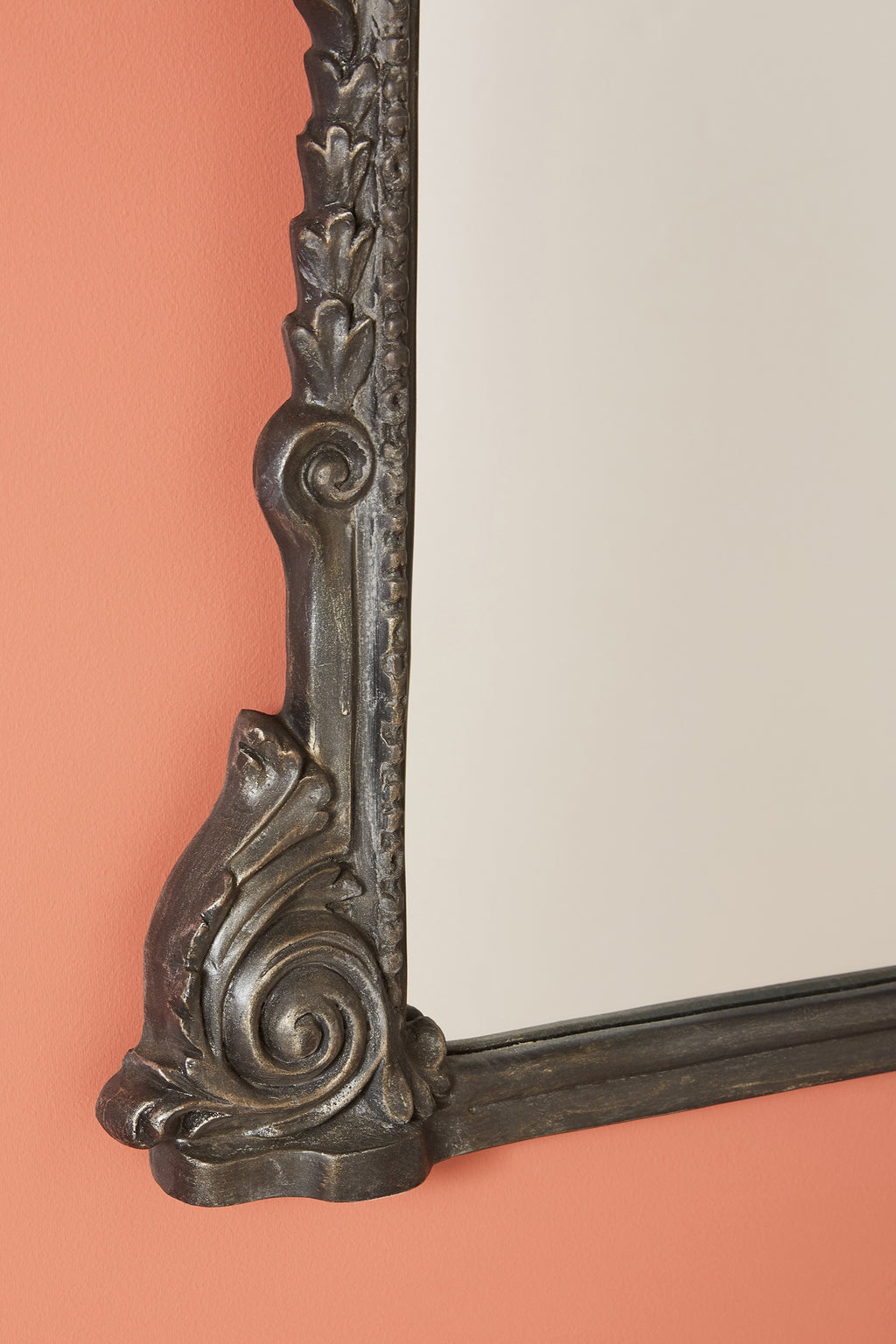 Hekla Baroque Arched Wall Mirror, 3 ft in Antique Black, product view 5