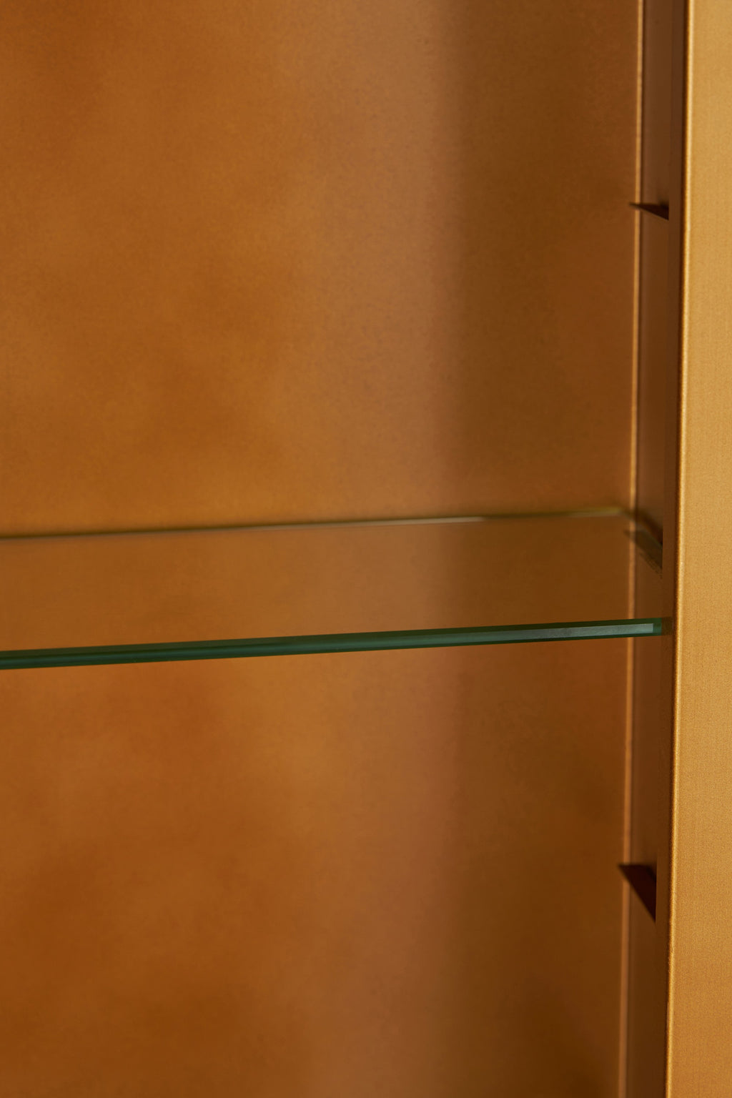 Hulda Gold Medicine Cabinet with Notched Top Corners in 070 Gold, product view 4