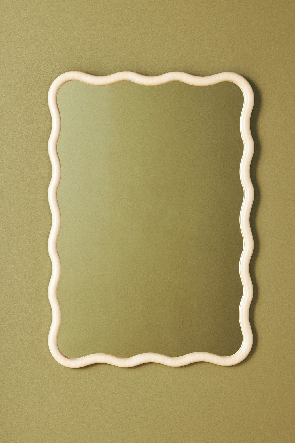 Solveig Squiggle Wood Mirror, Wall or Floor Size in 024 Beige, product view 7