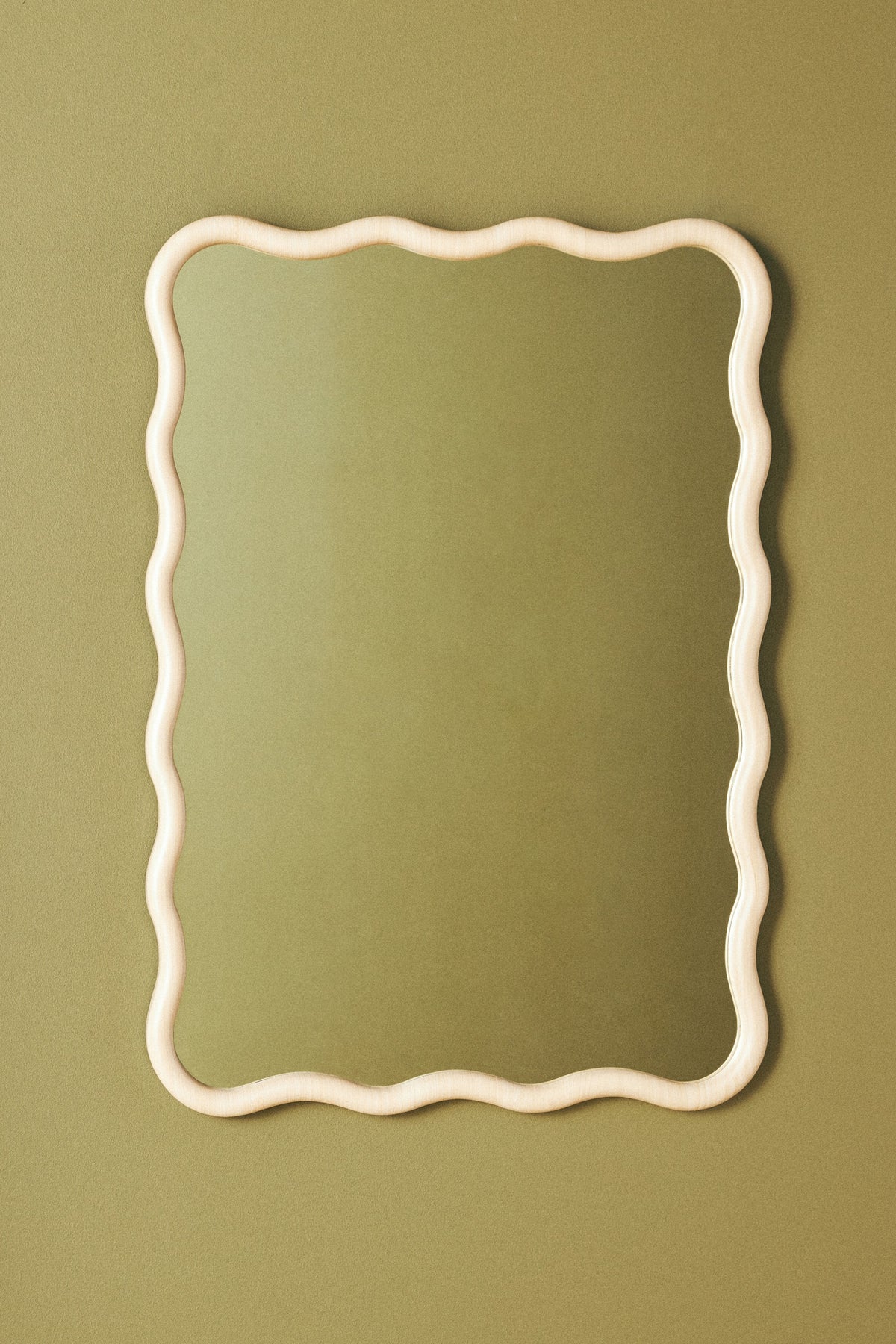 Solveig Squiggle Wood Mirror, Wall or Floor Size in 024 Beige, product view 7