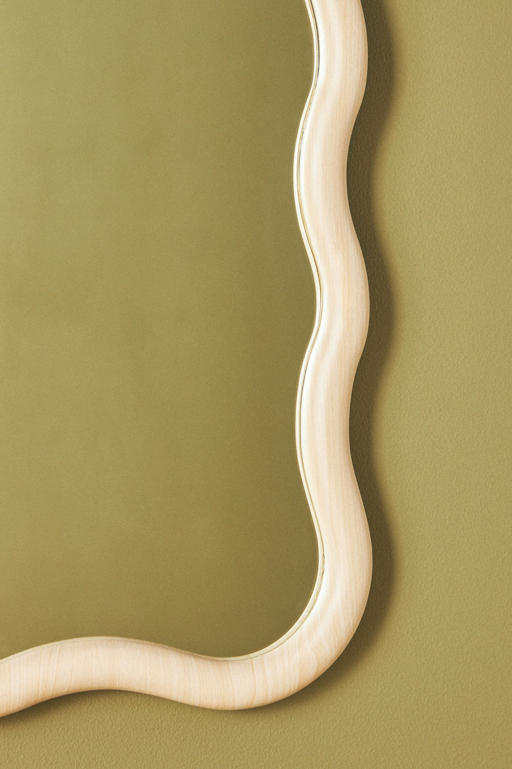 Solveig Squiggle Wood Mirror, Wall or Floor Size in 024 Beige, product view 8