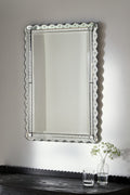 Jokla Venetian-Style Scalloped Glass Wall Mirror in 007 Silver, product view 1