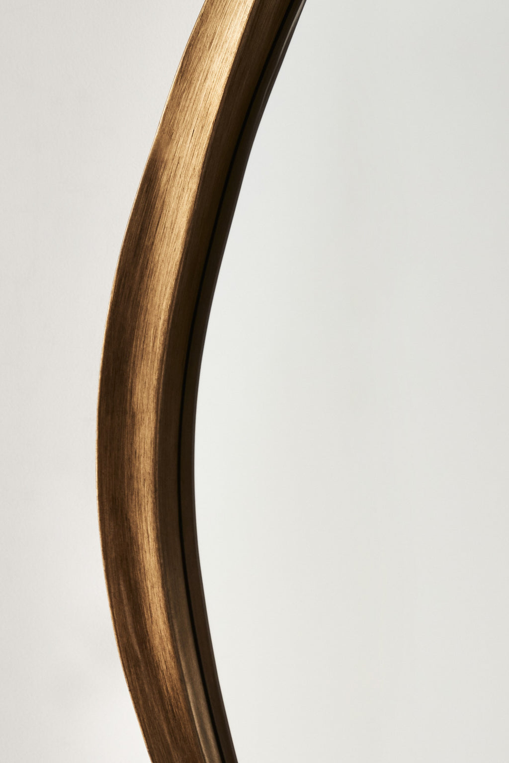 Nanna Twisted Almond-Shape Wall Mirror, Antique Gold in 070 Gold, product view 2