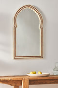 Rakel Bone Inlay Moorish Arch Wall Mirror in 074 Maize, product view 1
