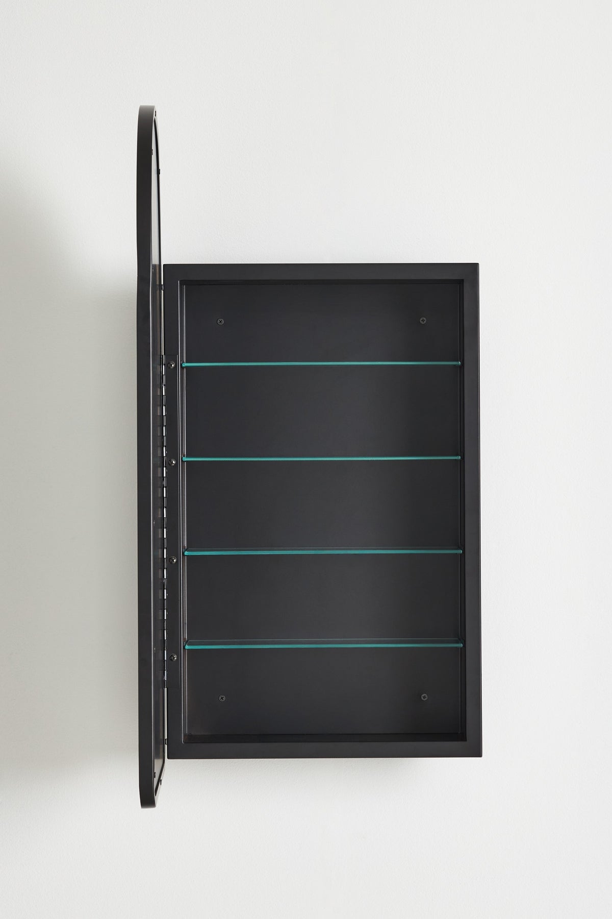 Yrsa Black Arched Mirrored Medicine Cabinet in 001 Black, product view 4
