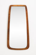 Jarl Tapered Acacia Wood Wall Mirror, 48 in in 020 Brown, product view 1