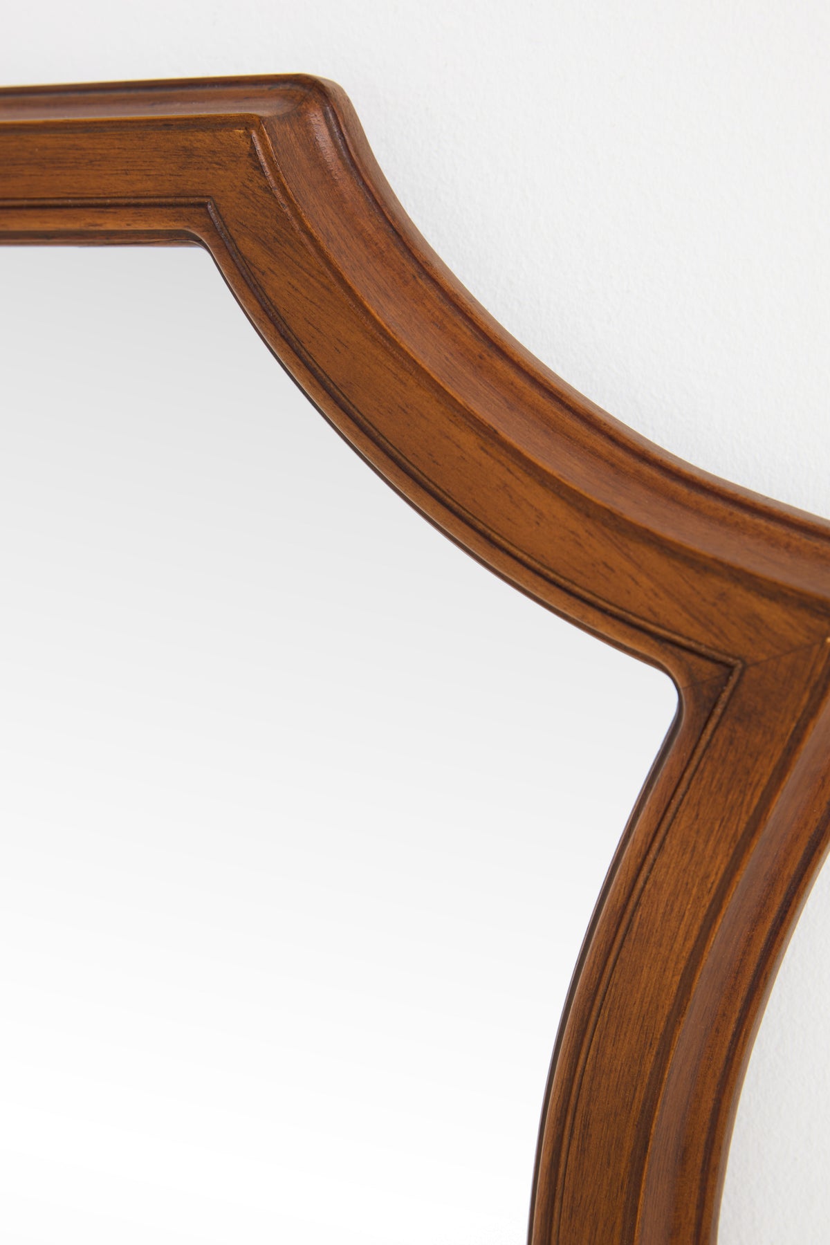 Ragnar Mahogany Shield Wall Mirror, Flared Top in 020 Brown, product view 2
