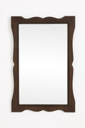 Krummi Black Mahogany Wavy Wall Mirror, product view 1