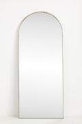Krona Scalloped Gold Metal Arch Floor Mirror in 070 Gold, product view 1