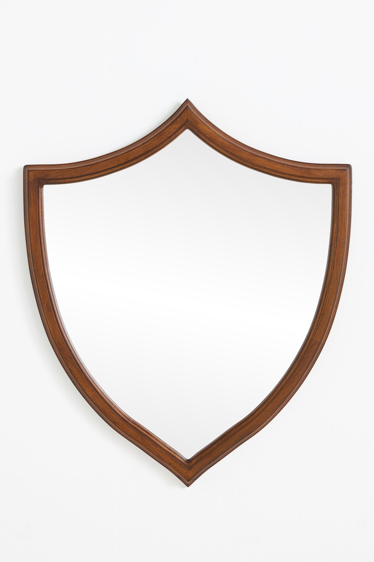 Ragnar Mahogany Shield Wall Mirror, Peaked Top in 020 Brown, product view 1